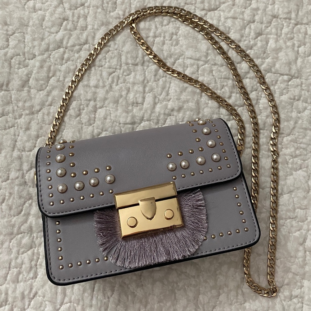 Topshop Studded Buckle Cross Body Bag